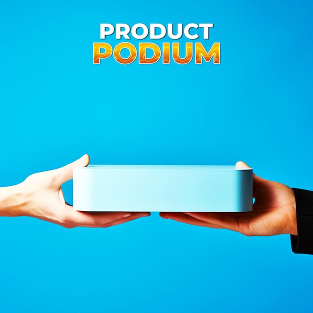 A social media post template for product display 3d podium background