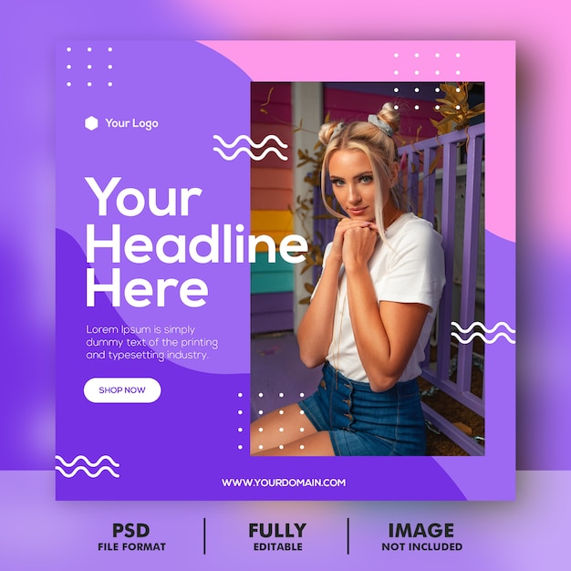 PSD social media post template