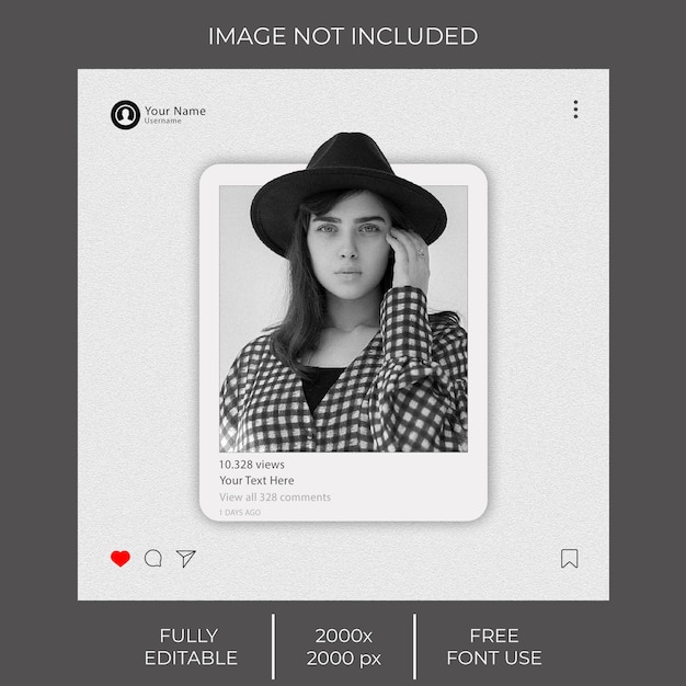 PSD social media post template