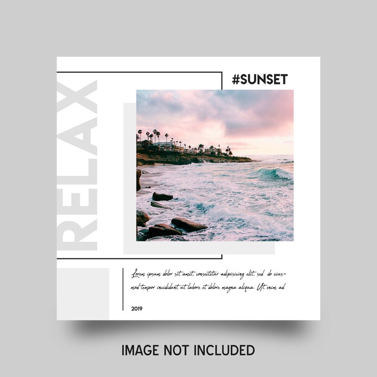Social media post template