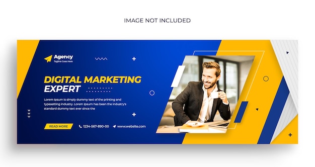 Social media post, webbanner of Facebook-omslagsjabloon voor digitaal marketingbureau