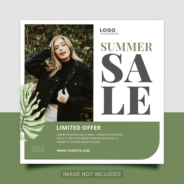 Social media post with summer sale