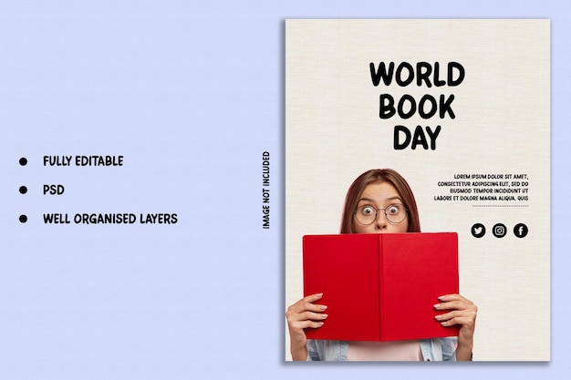 social media poster world book day.