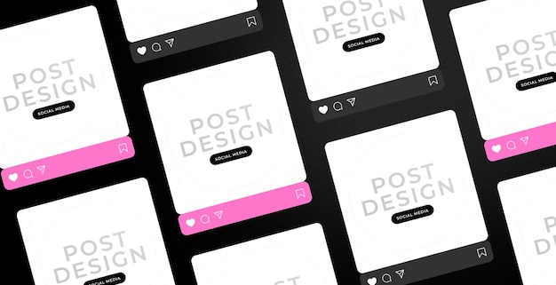 PSD mockup di post sui social media