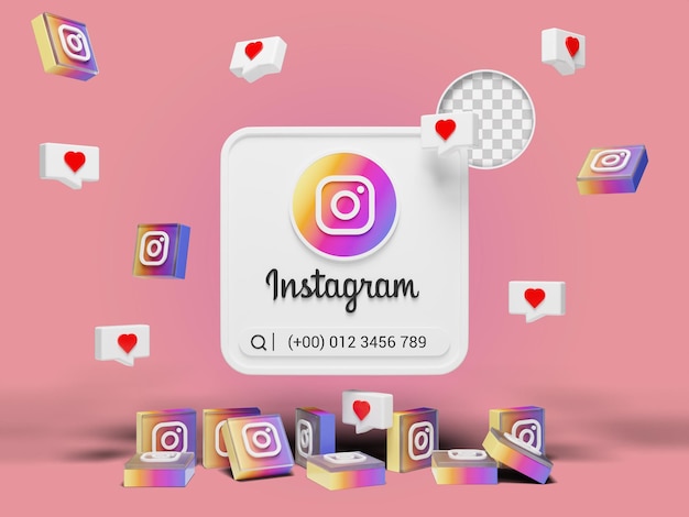 Instagram의 소셜 미디어 프로필 주소