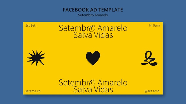 PSD social media promo template for brazilian suicide prevention month awareness