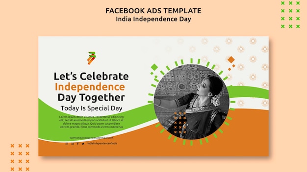 PSD social media promo template for india independence day celebration