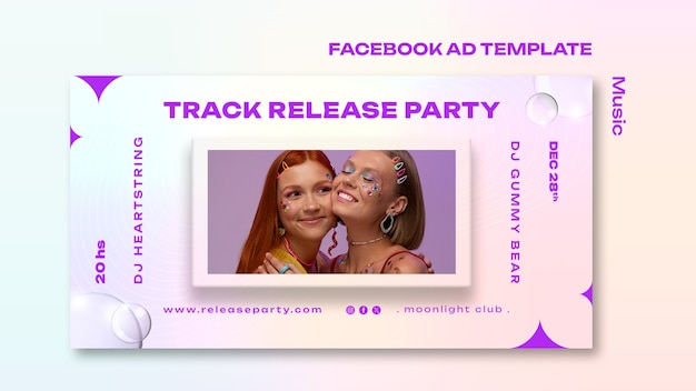 PSD social media promo template for music track release party