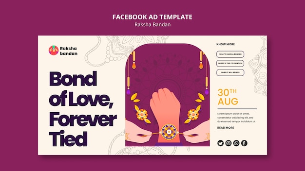 PSD social media promo template for raksha bandhan celebration