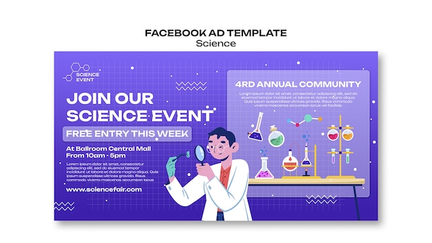 PSD social media promo template for science and experiments