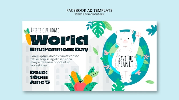 social media promo template for world environment day celebration