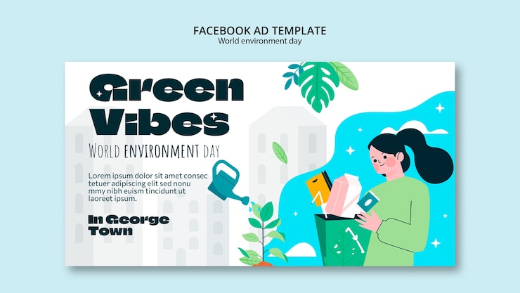 PSD social media promo template for world environment day celebration