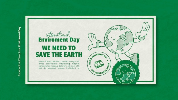 PSD social media promo template for world environment day celebration