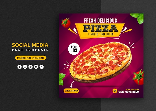 Social media promotion and instagram banner post design template