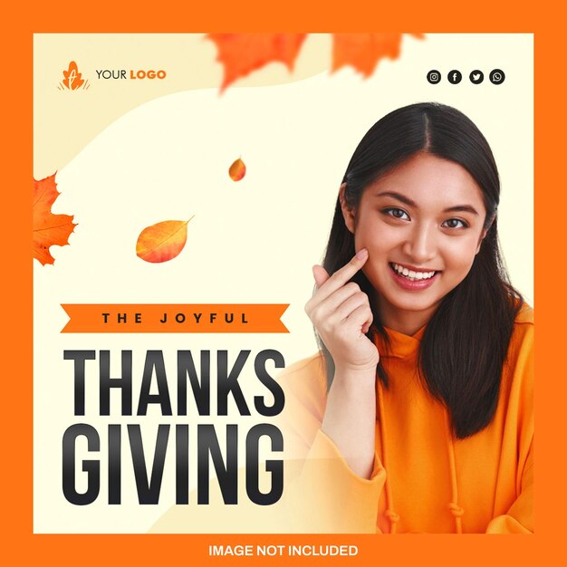 PSD social media psd template thanksgiving licht