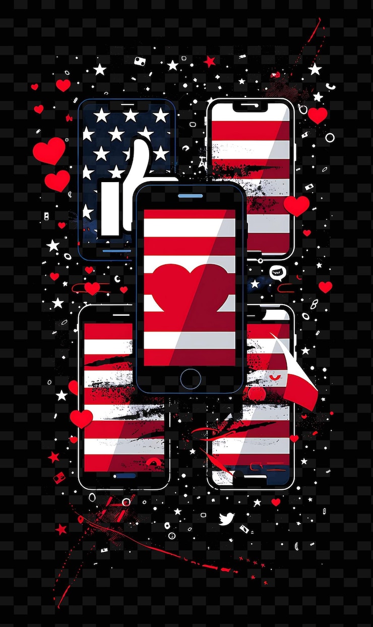 PSD social media setting with a campaign hashtag and emojis for flat illustration poster design