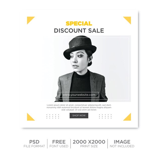Social media simple post template 