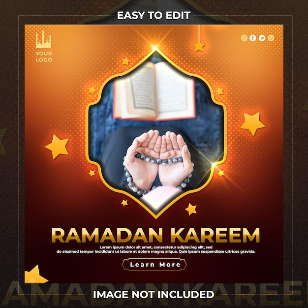 Social media-sjabloon voor ramadan