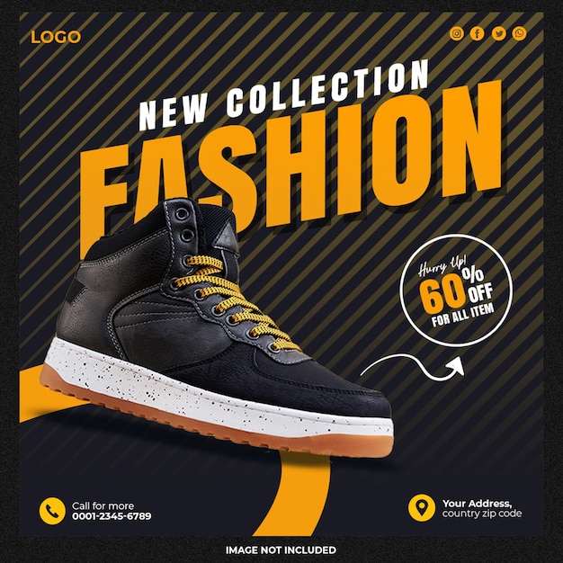 Social media sjabloon voor schoenen
