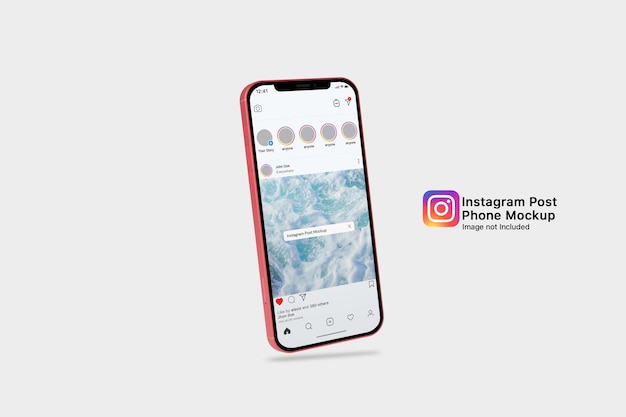 Mockup di smartphone per social media