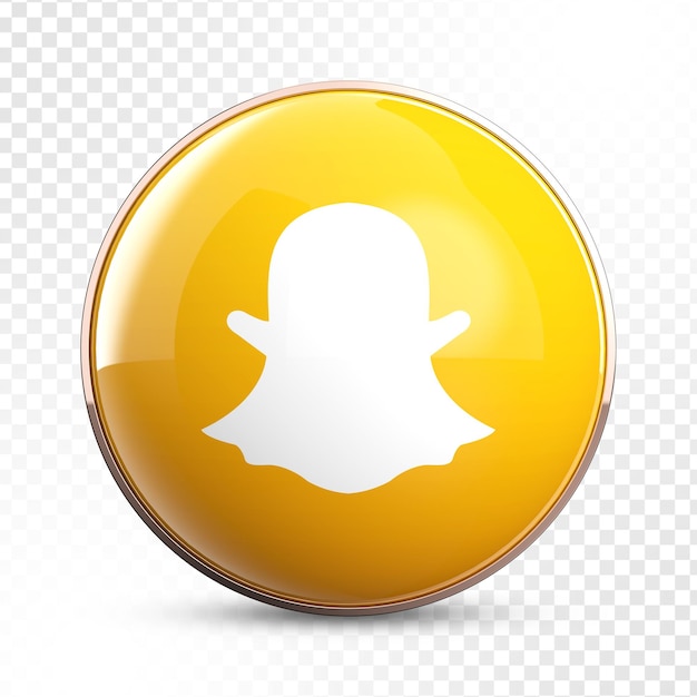 Social Media Snpchat Złoty 3d