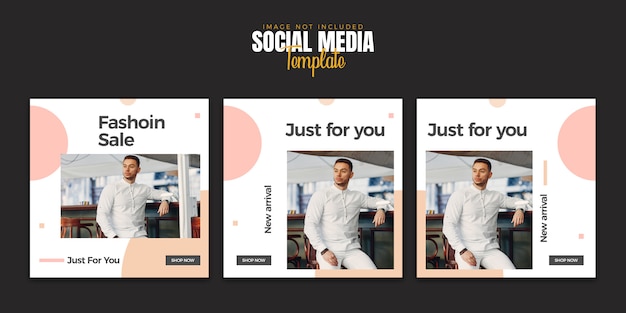 Social media square post template