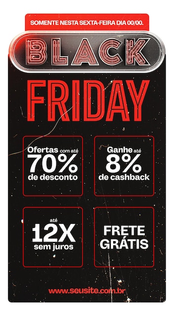 PSD social media stories black friday only this friday