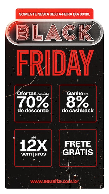 Storie sui social media black friday solo questo venerdì