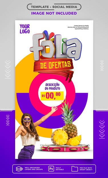 Social media stories carnival revelry of offers for product sales on offers