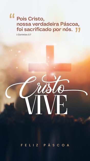 PSD social media stories easter christ lives