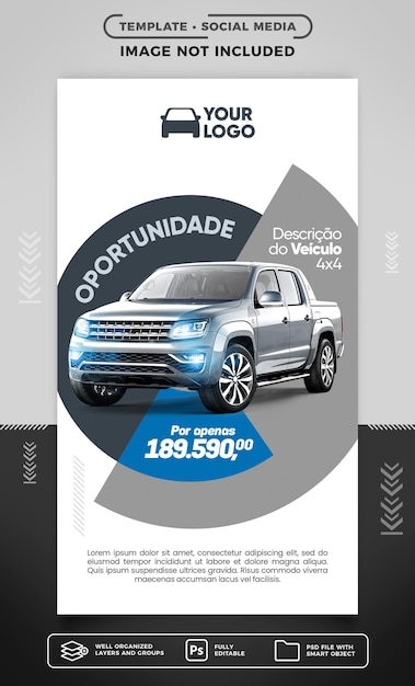 PSD social media stories instagram opportunity to purchase a new vehicle