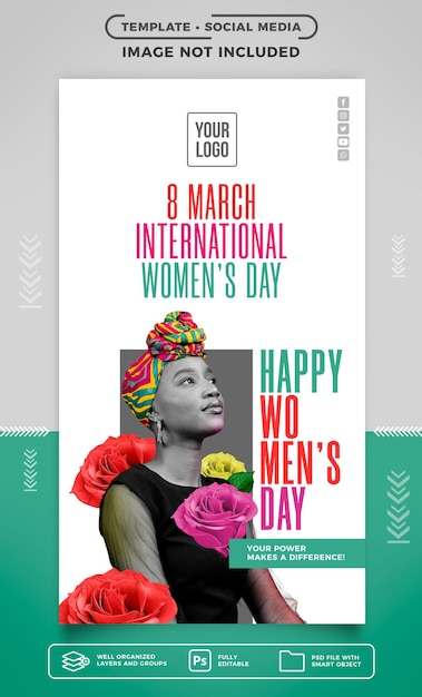 Social media stories international happy womens day march 8 your power makes a difference