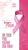 Social media stories october pink one touch can save your life!