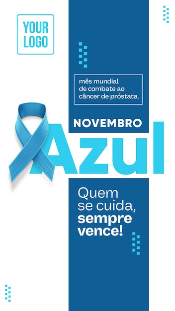 Social media stories post november blue all against prostate cancer