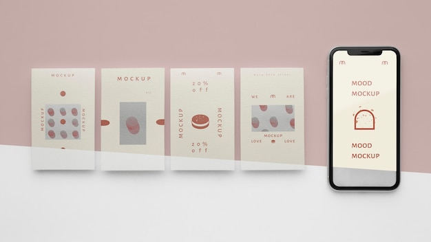 Social media stories and smartphone mock-up