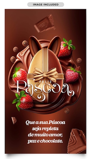 PSD storie di social media buon cioccolato buona pasqua