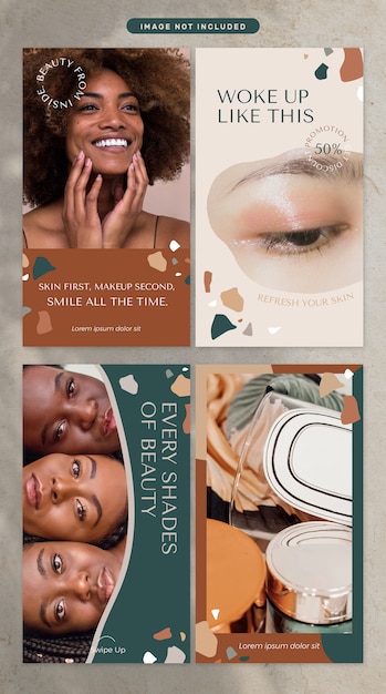 PSD social media story in cosmetic and beauty theme