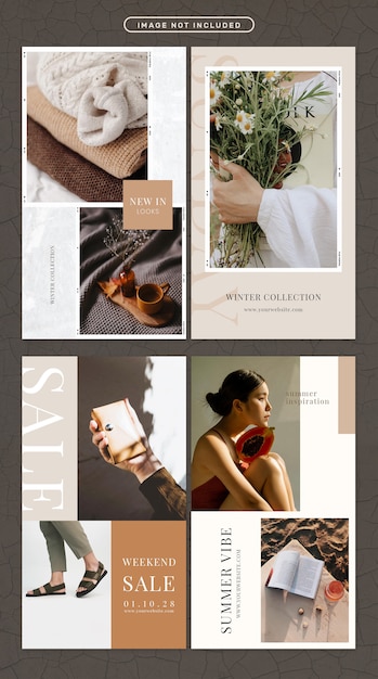 PSD social media story in fashion and beauty theme