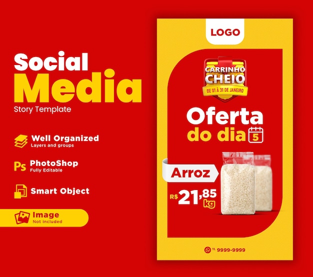 История социальных сетей предлагает шаблон hortifruti бразилия