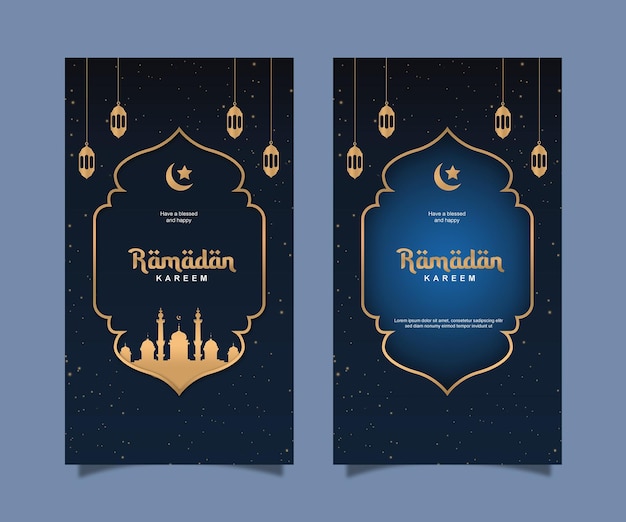 PSD social media story post design modern simple islamic background 2