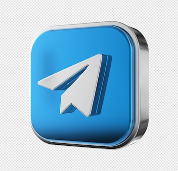 Premium PSD | Social media telegram 3d rendering