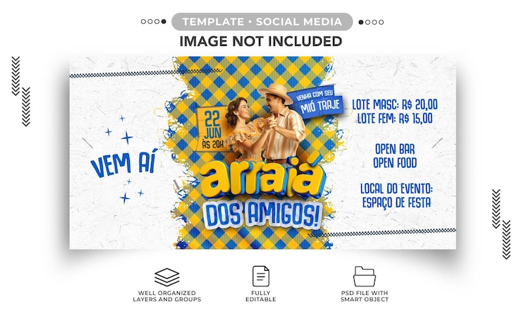 Social media template banner friends stingray