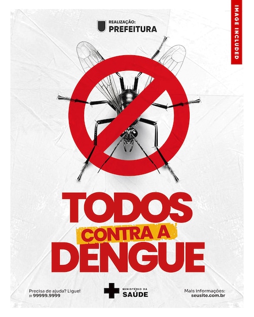 PSD social media template campagne tegen dengue in brazilië