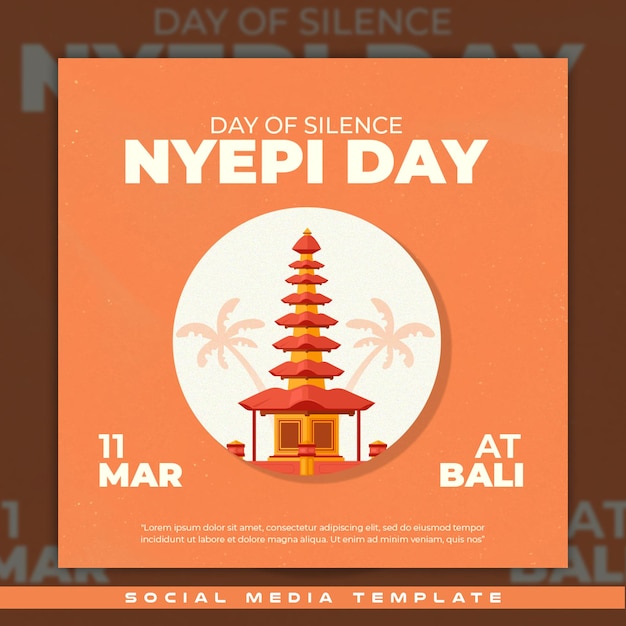 Social media template day of silence Nyepi day