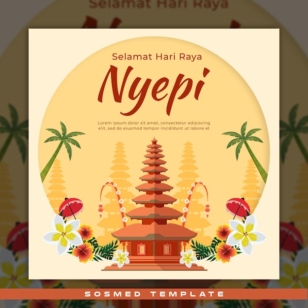 Social media template day of silence Nyepi day