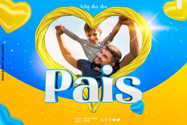 PSD social media template father039s day dia dos pais in brazil