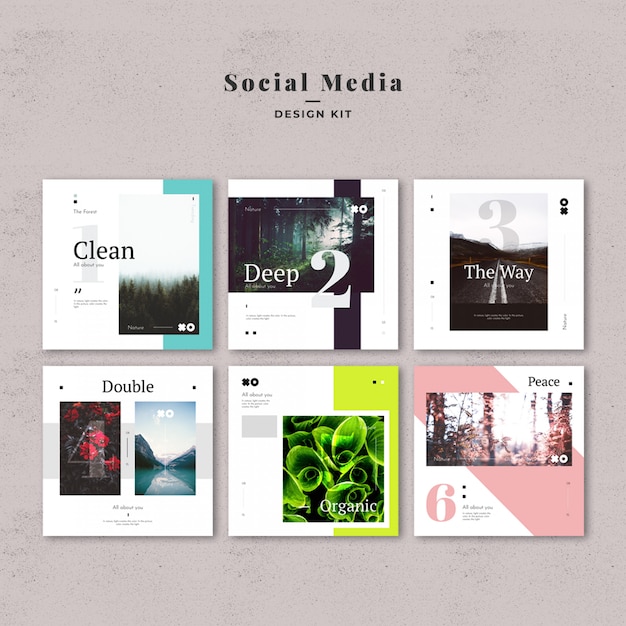 Social media template kit