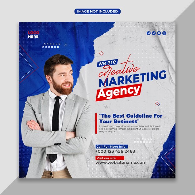 Social media template for a marketing agency