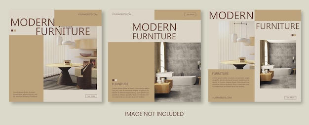 Social media template for modern furniture