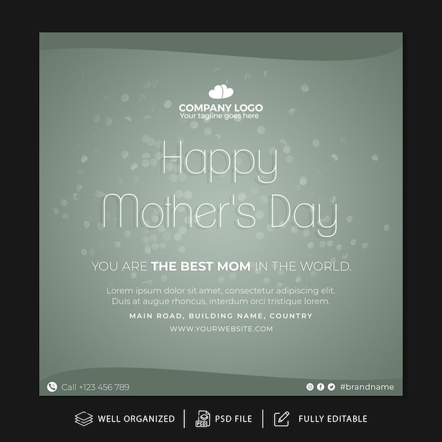 Social media template mothers day